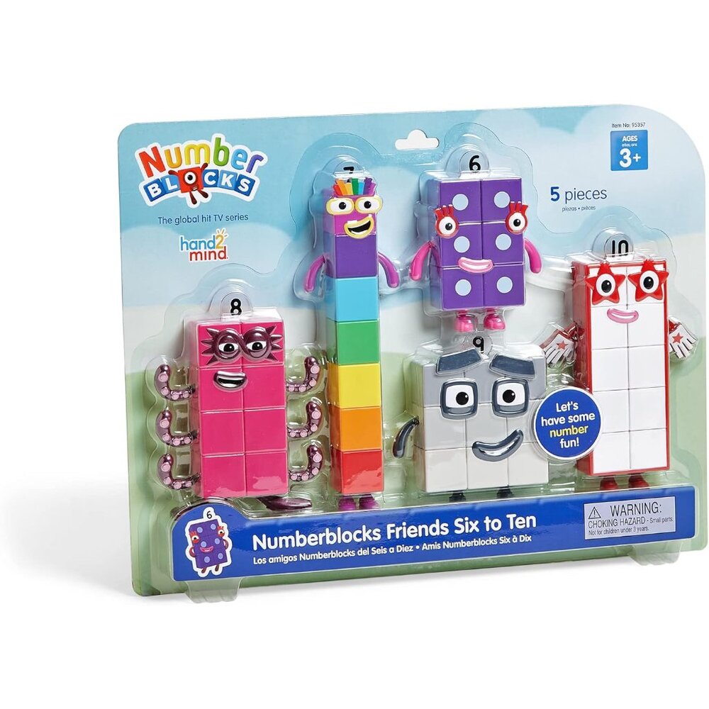 Numberblocks Friends Six to Ten Figures – Official Licensed Character Action Fig